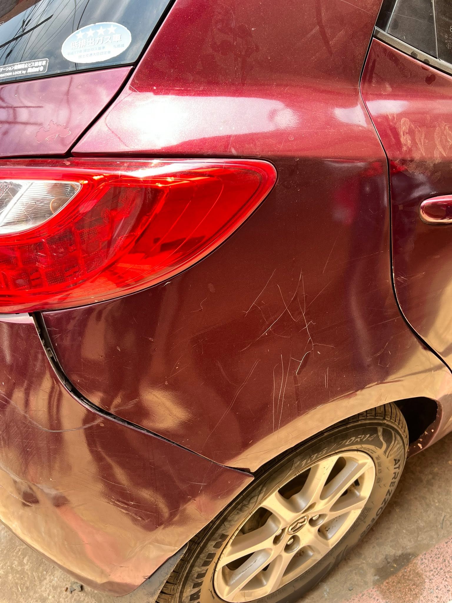 Painted vehicle